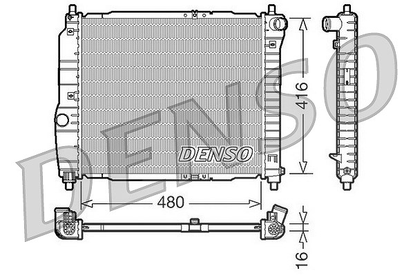 Denso Kühler, Motorkühlung [Hersteller-Nr. DRM15003] für Daewoo, Chevrolet