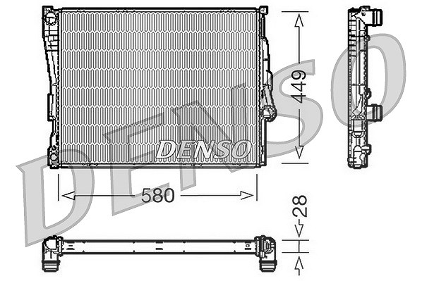 Denso Kühler, Motorkühlung [Hersteller-Nr. DRM05069] für BMW