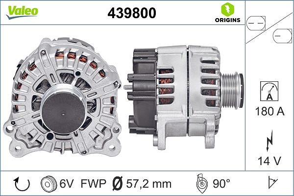 Valeo Generator [Hersteller-Nr. 439800] für Porsche, Audi