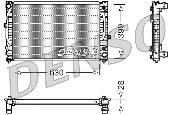 Denso Kühler, Motorkühlung [Hersteller-Nr. DRM02031] für VW, Audi, Skoda