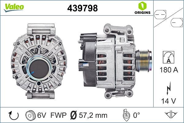 Valeo Generator [Hersteller-Nr. 439798] für Audi, Porsche