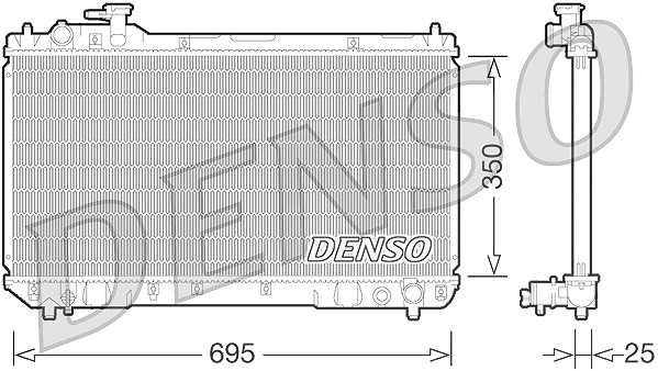 Denso Kühler, Motorkühlung [Hersteller-Nr. DRM50062] für Toyota