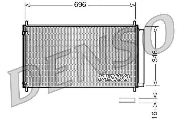 Denso Kondensator, Klimaanlage [Hersteller-Nr. DCN50022] für Toyota