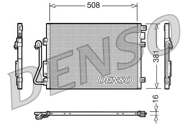 Denso Kondensator, Klimaanlage [Hersteller-Nr. DCN37001] für Dacia, Renault