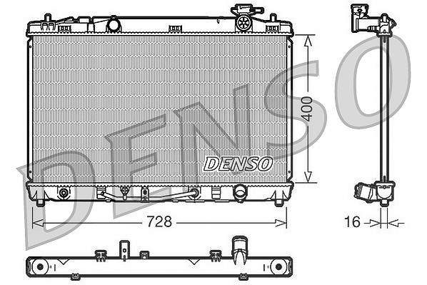 Denso Kühler, Motorkühlung [Hersteller-Nr. DRM50041] für Toyota