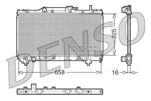 Denso Kühler, Motorkühlung [Hersteller-Nr. DRM50028] für Toyota