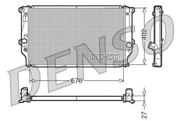 Denso Kühler, Motorkühlung [Hersteller-Nr. DRM50025] für Toyota