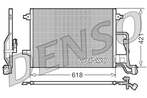 Denso Kondensator, Klimaanlage [Hersteller-Nr. DCN32018] für VW, Skoda