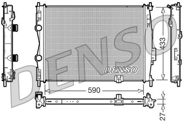 Denso Kühler, Motorkühlung [Hersteller-Nr. DRM46019] für Nissan