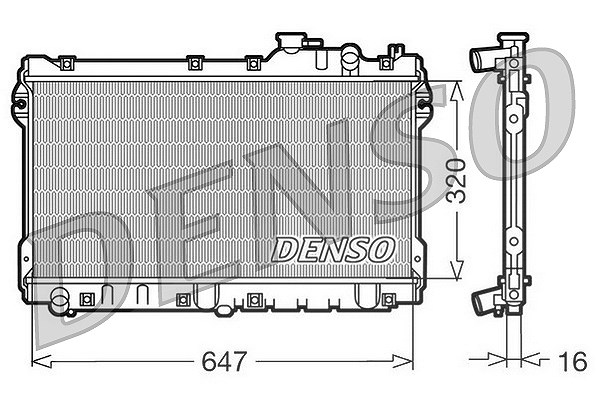Denso Kühler, Motorkühlung [Hersteller-Nr. DRM44015] für Mazda