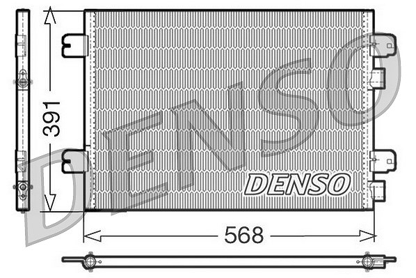 Denso Kondensator, Klimaanlage [Hersteller-Nr. DCN23011] für Dacia, Renault