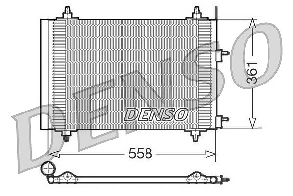 Denso Kondensator, Klimaanlage [Hersteller-Nr. DCN21015] für Peugeot