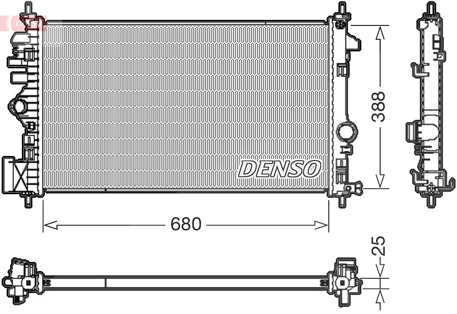Denso Kühler, Motorkühlung [Hersteller-Nr. DRM20109] für Opel, Chevrolet
