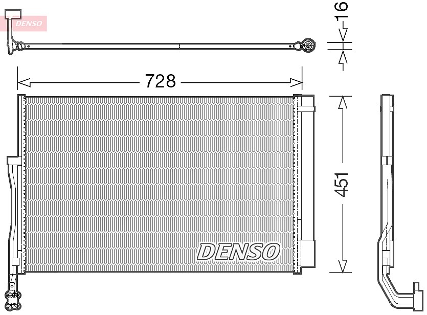 Denso Kondensator, Klimaanlage [Hersteller-Nr. DCN02007] für VW