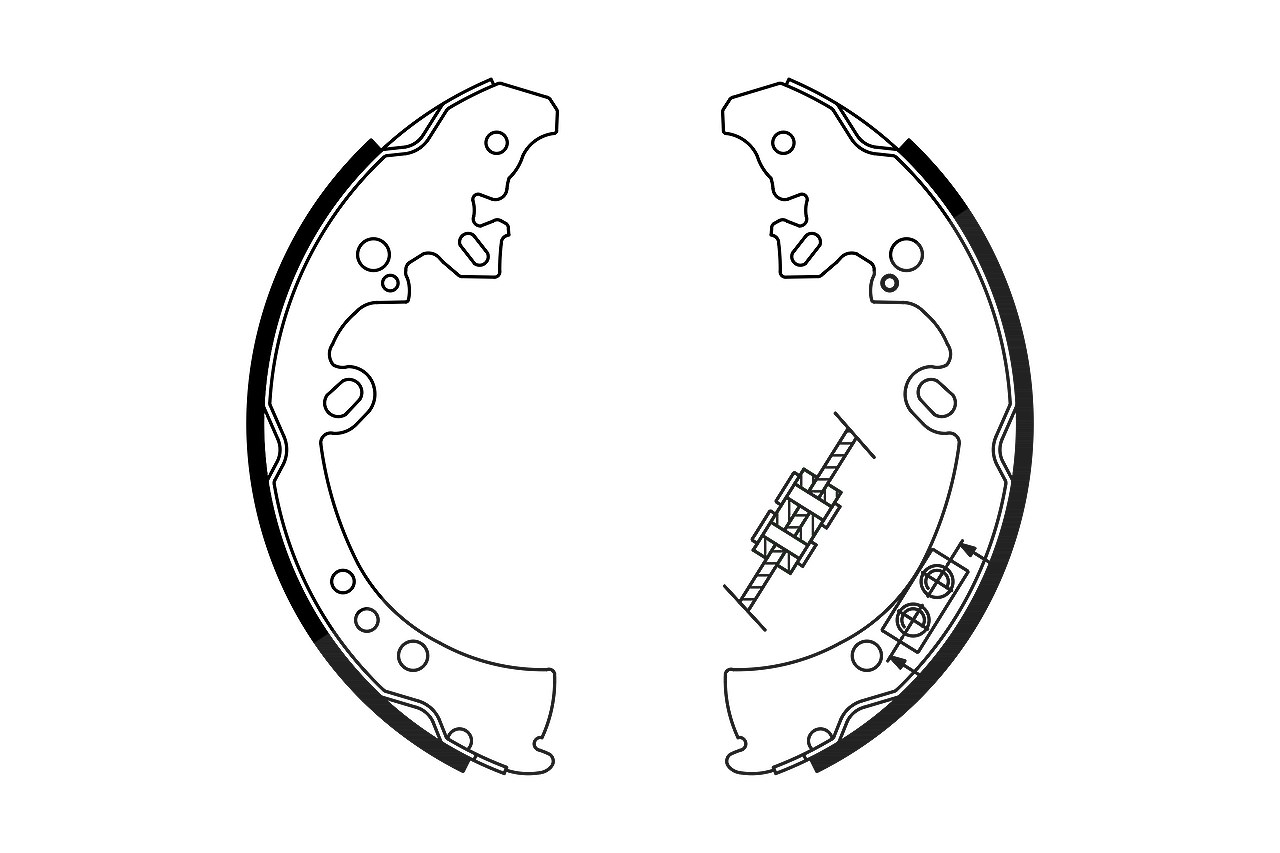 Bosch Bremsbackensatz [Hersteller-Nr. 0986487787] für Toyota