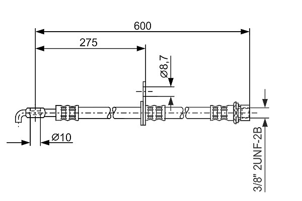 Bosch Bremsschlauch [Hersteller-Nr. 1987476246] für Toyota