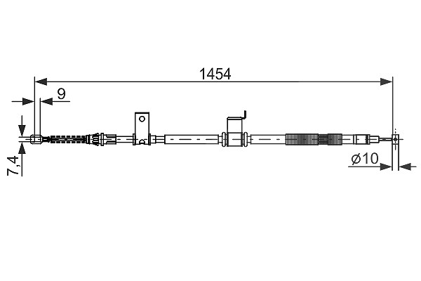 Bosch Seilzug, Feststellbremse [Hersteller-Nr. 1987482294] für Vauxhall, Opel, Chevrolet
