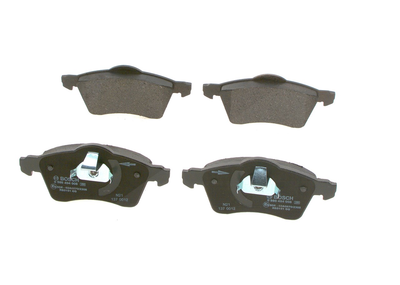 Bosch Bremsbelagsatz, Scheibenbremse [Hersteller-Nr. 0986494008] für VW