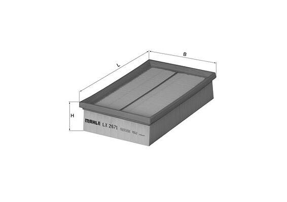 Mahle Luftfilter [Hersteller-Nr. LX2671] für Jaguar