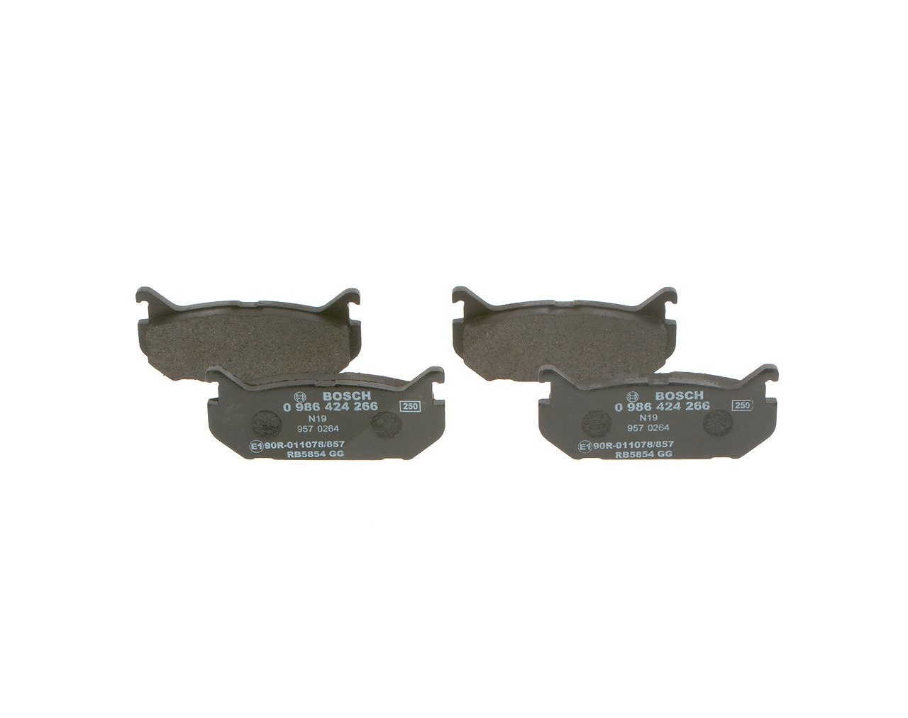 Bosch Bremsbelagsatz, Scheibenbremse [Hersteller-Nr. 0986424266] für Ford Usa, Mazda, Eunos