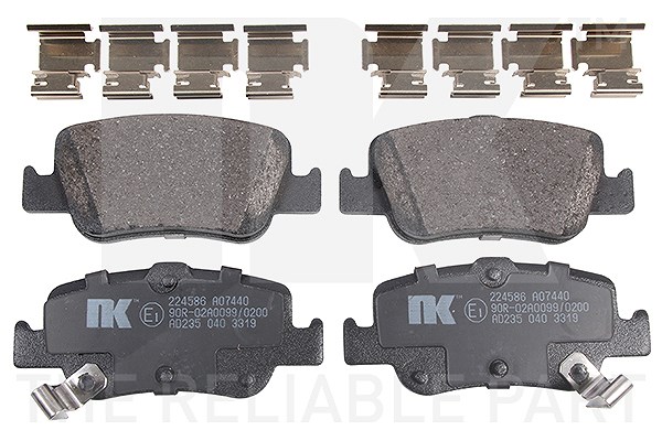 Nk Bremsbelagsatz Hinterachse [Hersteller-Nr. 224586] für Toyota