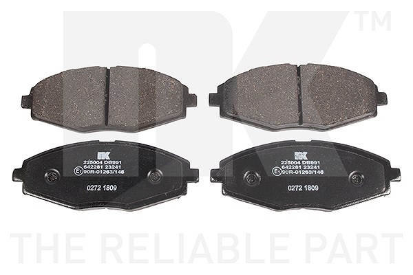 Nk Bremsbelagsatz Vorderachse [Hersteller-Nr. 225004] für Chevrolet, Daewoo