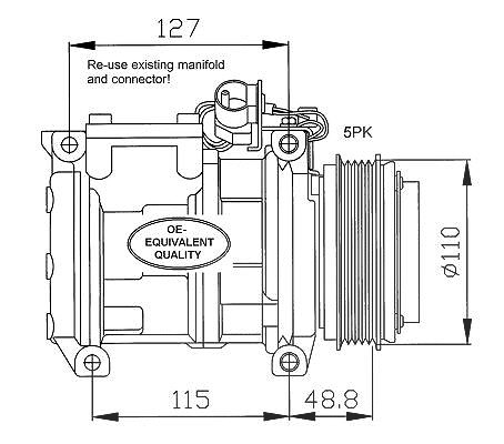Nrf Kompressor Klimaanlage [Hersteller-Nr. 32048] für BMW