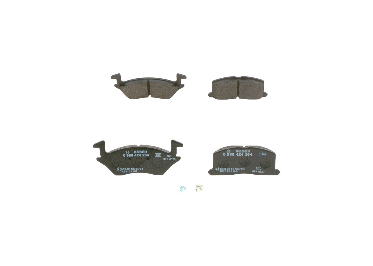 Bosch Bremsbelagsatz, Scheibenbremse [Hersteller-Nr. 0986424264] für Toyota