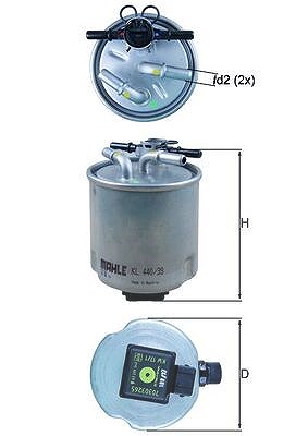 Mahle Kraftstofffilter [Hersteller-Nr. KL440/39] für Nissan, Renault