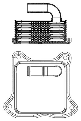 Mahle Ölkühler, Motoröl [Hersteller-Nr. CLC2000S] für Skoda, Seat, VW, Audi