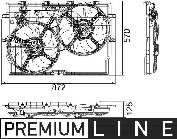 Mahle Lüfter, Motorkühlung [Hersteller-Nr. CFF193000P] für Fiat