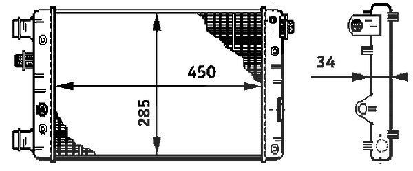 Mahle Kühler, Motorkühlung [Hersteller-Nr. CR632000S] für Fiat