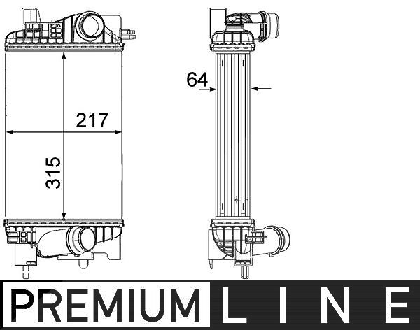 Mahle Ladeluftkühler [Hersteller-Nr. CI262000P] für Opel, Vauxhall