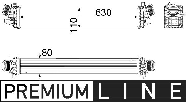 Mahle Ladeluftkühler [Hersteller-Nr. CI258000P] für Alfa Romeo