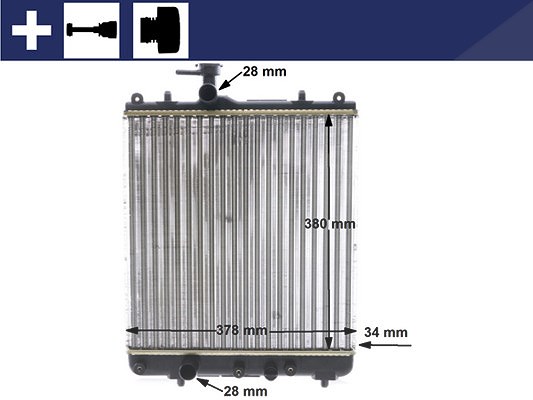 Mahle Kühler, Motorkühlung [Hersteller-Nr. CR1514000S] für Suzuki