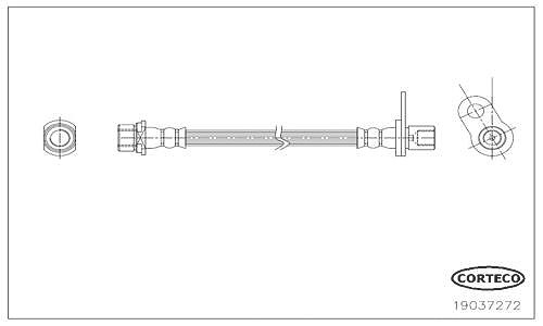 Corteco Bremsschlauch ERSTAUSRÜSTERQUALITÄT [Hersteller-Nr. 19037272] für Toyota
