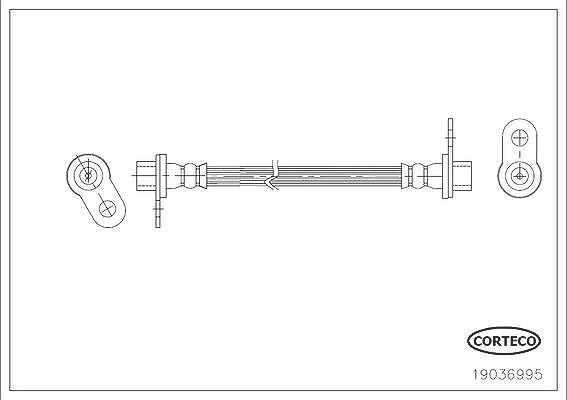 Corteco Bremsschlauch ERSTAUSRÜSTERQUALITÄT [Hersteller-Nr. 19036995] für Mitsubishi