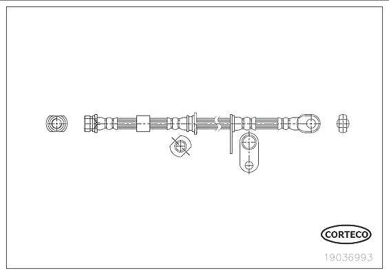 Corteco Bremsschlauch ERSTAUSRÜSTERQUALITÄT [Hersteller-Nr. 19036993] für Mitsubishi