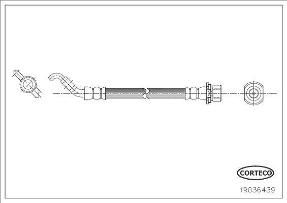 Corteco Bremsschlauch ERSTAUSRÜSTERQUALITÄT [Hersteller-Nr. 19036439] für Toyota