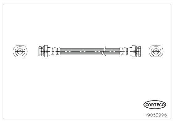 Corteco Bremsschlauch ERSTAUSRÜSTERQUALITÄT [Hersteller-Nr. 19036996] für Nissan