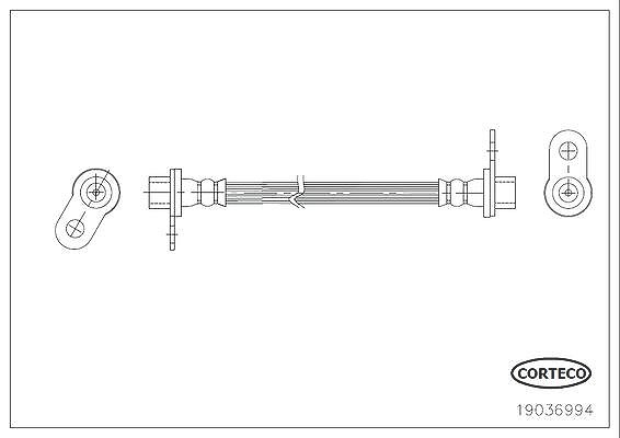 Corteco Bremsschlauch ERSTAUSRÜSTERQUALITÄT [Hersteller-Nr. 19036994] für Mitsubishi