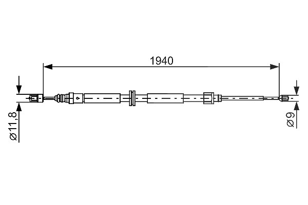 Bosch Seilzug, Feststellbremse [Hersteller-Nr. 1987482325] für Renault
