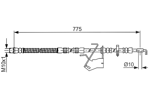 Bosch Bremsschlauch [Hersteller-Nr. 1987481685] für Peugeot, Citroën