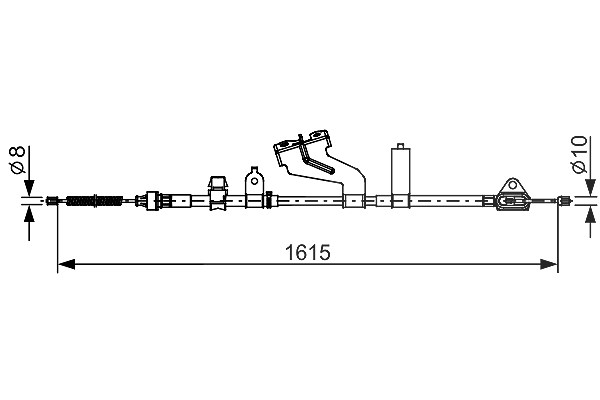 Bosch Seilzug, Feststellbremse [Hersteller-Nr. 1987482656] für Toyota