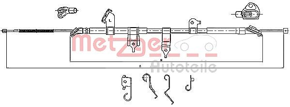 Metzger Autoteile Seilzug, Feststellbremse [Hersteller-Nr. 17.1566] für Toyota