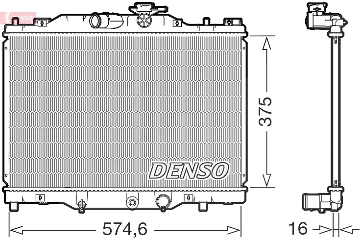 Denso Kühler, Motorkühlung [Hersteller-Nr. DRM44043] für Mazda