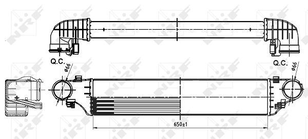 Nrf Ladeluftkühler [Hersteller-Nr. 30164A] für Mercedes-Benz