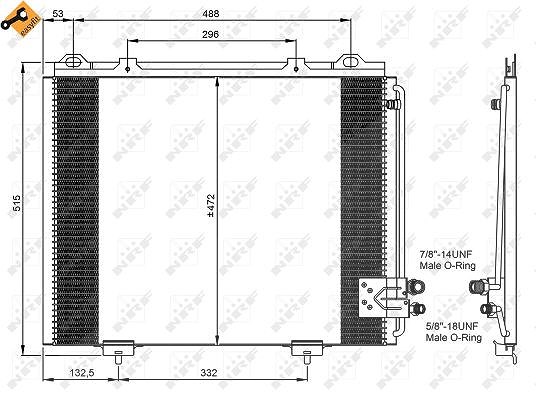 Nrf Kondensator, Klimaanlage [Hersteller-Nr. 35228] für Mercedes-Benz