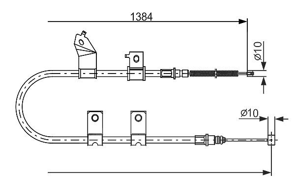 Bosch Seilzug, Feststellbremse [Hersteller-Nr. 1987482082] für Daewoo, Chevrolet