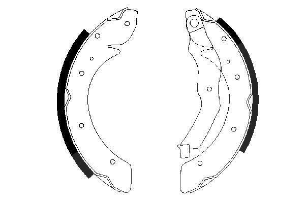 Bosch Bremsbackensatz [Hersteller-Nr. 0986487528] für Renault